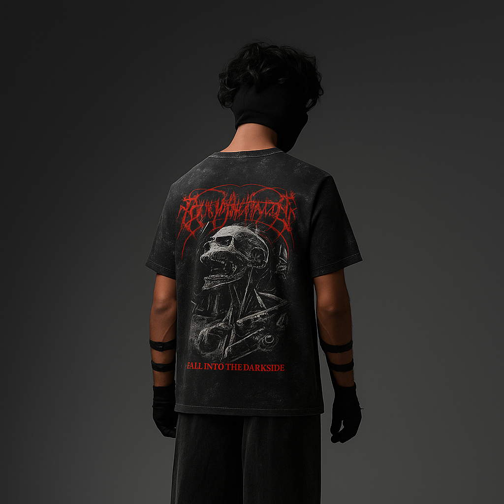 Berserk Acid Washed Oversized Tee – 240 GSM Dark Anime Streetwear