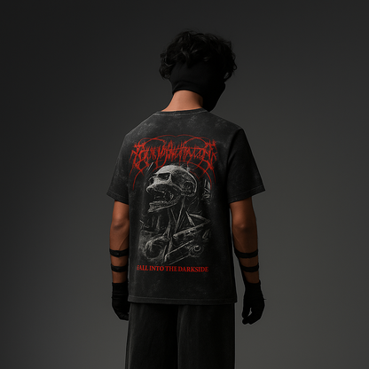 Berserk Acid Washed Oversized Tee – 240 GSM Dark Anime Streetwear