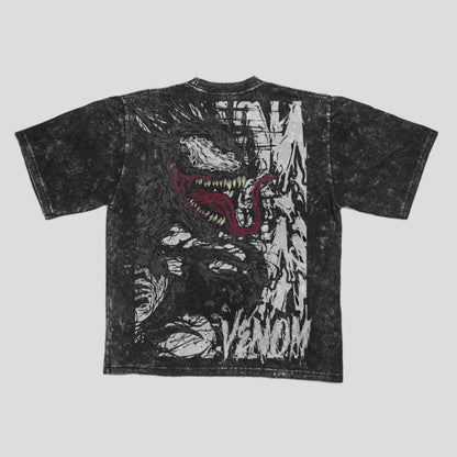 Venomous Acid Wash Oversized T-Shirt – 240 GSM Heavyweight Streetwear