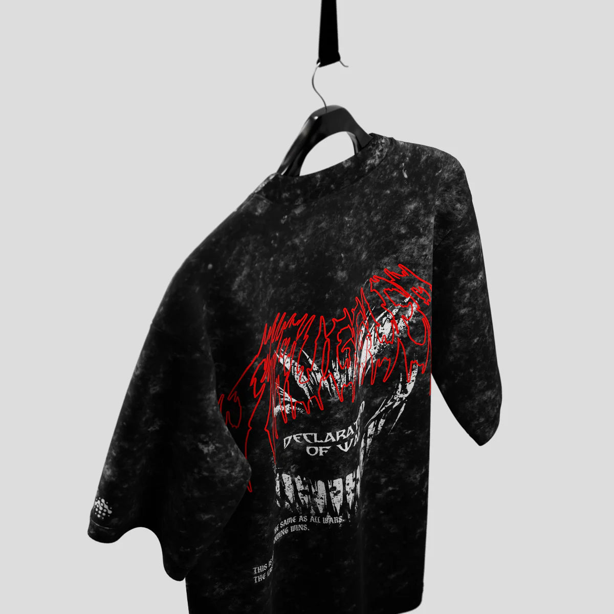 Berserk Acid Washed Oversized Tee – 240 GSM Dark Anime Streetwear